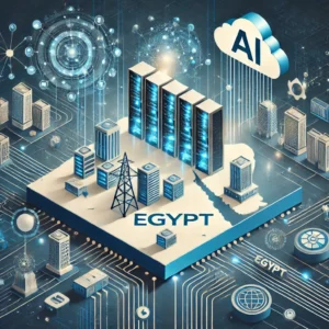 Web Hosting in Egypt A Square Illustration Representing The Concept Of Web Hosting In Egypt Featuring Modern Data Centers With Glowing Server Racks A Map Of Egypt With D