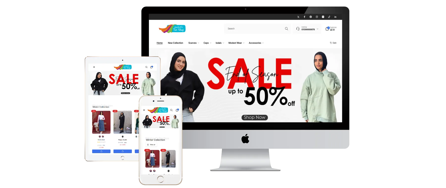 Tieshop 3 devices white